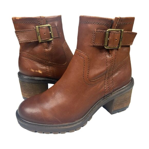 Zodiac Gannet Lug Sole Booties - Size 6 - Cognac - Picture 4 of 11